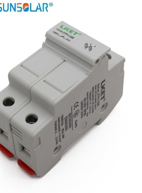 1 set 2P Parallel Fuse Holder 1000V DC Fusible 10x38 gPV, wi