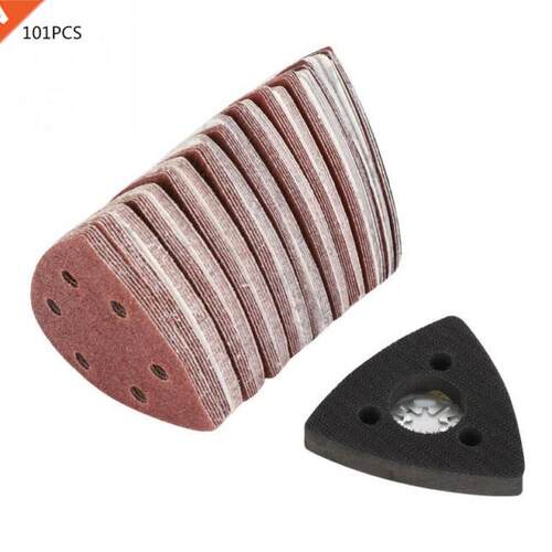 100pcs Sandpapers + 1pcs 80mm Sand Pad Oscillating Multi To