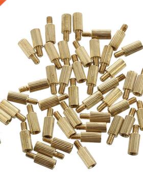 50 Pcs Male to Female Thread Brass Pillars Standoff Spacer M