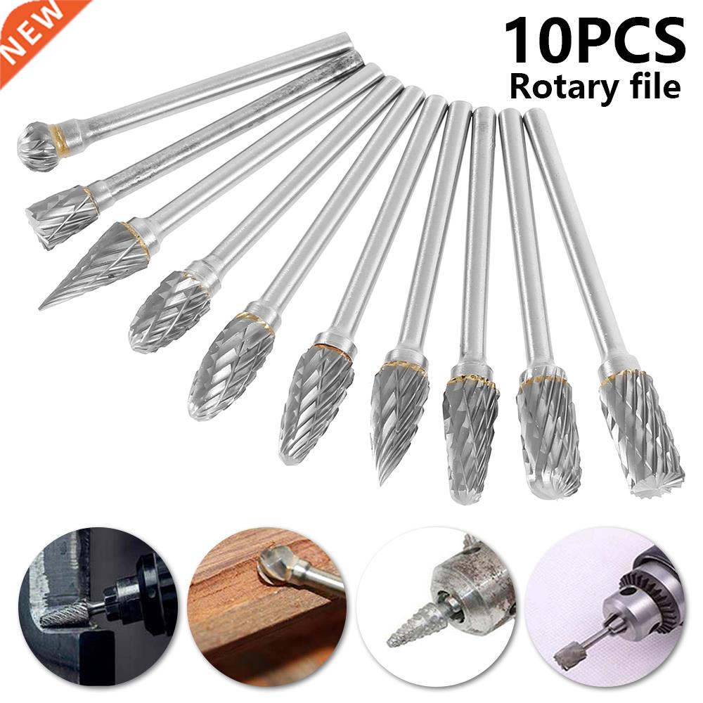 10PCS Burrs Bits 1/8