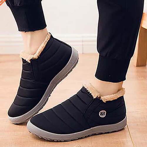 Waterproof Boots Men Winter Shoes Warm Fur Outdoor Men's