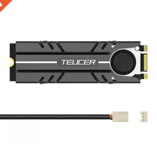 Teucer  Pin M.2 Solid State Hard Disk Fan Heatsink Aluminum