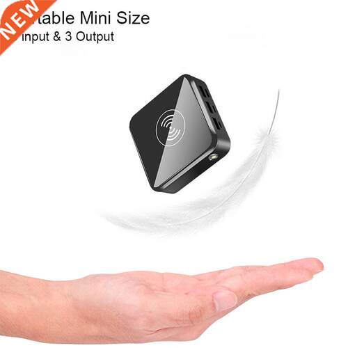 10000 mAh Qi wireless power bank Portable Charger Mini Pov