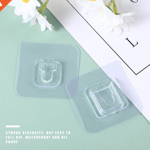 2 Pieces Wall Hook Plastic Double Side Storage Holders Self