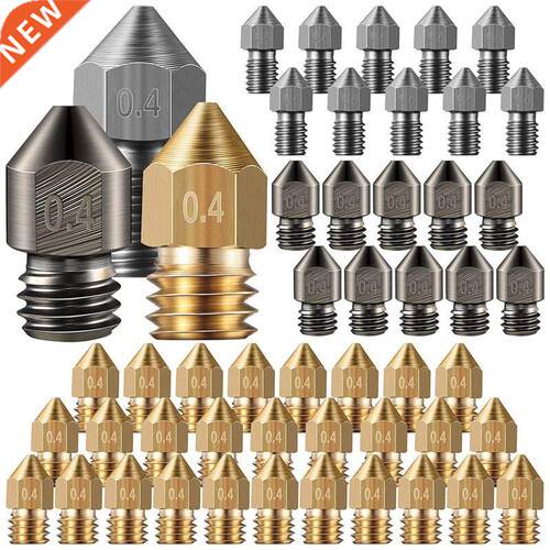 48Pcs Mk8 Nozzles 3D Printer Extruder Nozzles Pointed Wer R