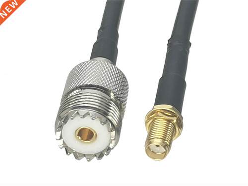 RG58 UHF SO239 Female Jack to SMA Female Jack Bulkhead RF Co