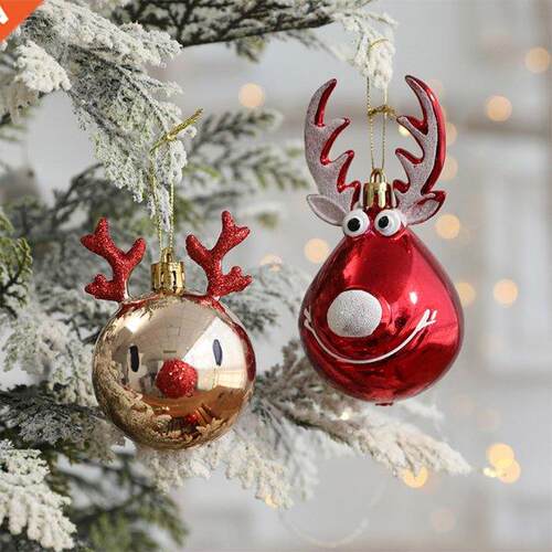 2 Pieces Christmas Tree Hanging Baubles Shatterproof Xmas Pe