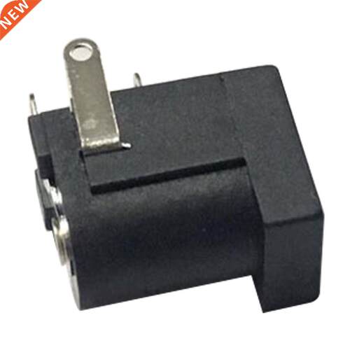 10Pcs PCB Mount 5.5 x 2.1 mm Copper Female DC Power Black Ja