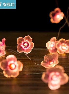 Lights String Cherry Blossom Shape Christmas Garlands Festoo