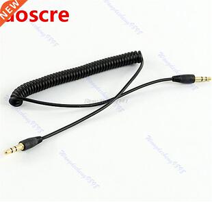 3.5mm Jack Audio Coiled Spiral Male to Male M/M Plug Stereo