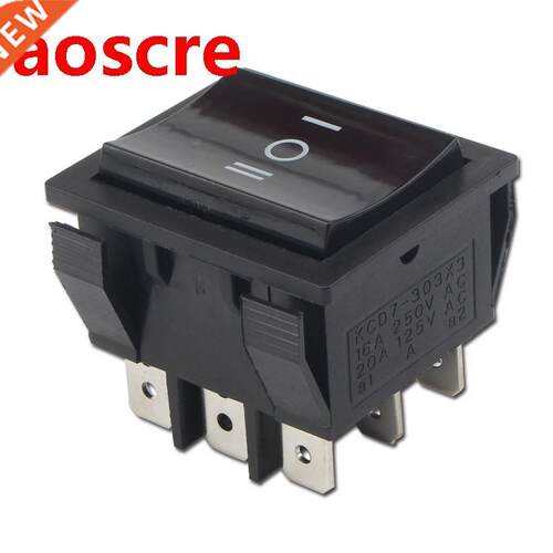 1PCS KCD7-0 perforate 28 x 1 mm 9 pin ON - OFF - ON boat