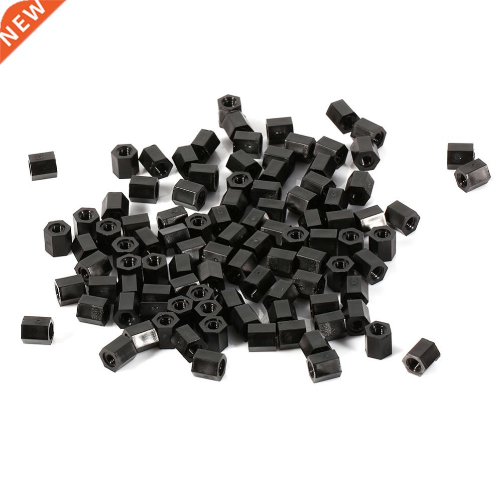 100Pcs M2/M3/M4 Metric thread Black Hex Nuts Nylon Standoff