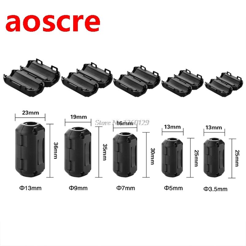 Multi Size Ferrite Core Cord Ring Choke Bead RFI EMI Noise S