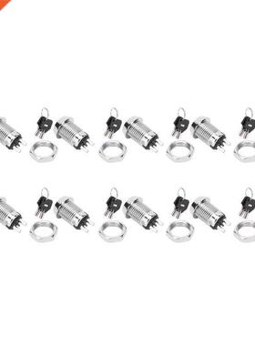 toggle switch 10 Sets Key Switch Stainless Steel On/Off Powe