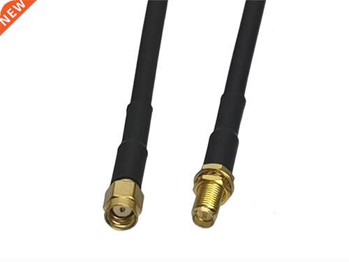 1Pcs RG58 RP-SMA Male Jack to RP-SMA Female Plug Bulkhead Co