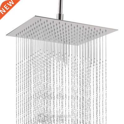 Square Bathroom Stainless Steel Rain Shower Head Rainfall 12