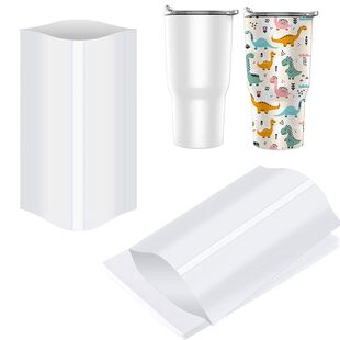 8X12 Inch Sublimation Shrink Wrap Sleeves, 60 Pcs White Subl