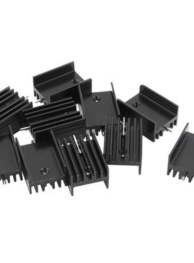 10 Pcs 21x15x11mm Black Aluminum Heat Sink for TO-220 Mosfet