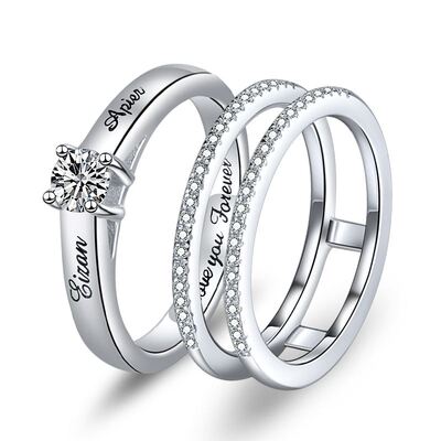 Xiaojing 925 Sterling Silver Custom Birthstone Engraved Nam