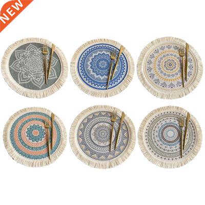 Bohemian Woven Place Mat Table Mat Insulation Dining for Kit