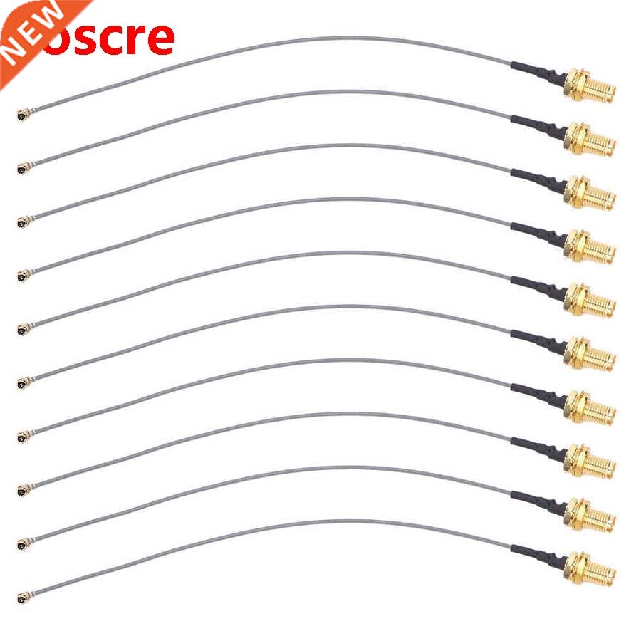 10Pcs RP-SMA-K Cable Reverse Pole Male Thread Pin to IPX1 To