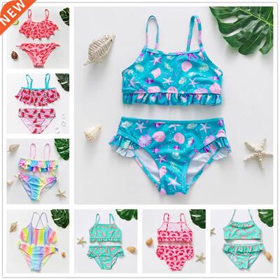 2~16Year Teenager Girls Swimwear Two pieces Girls swimsuit H