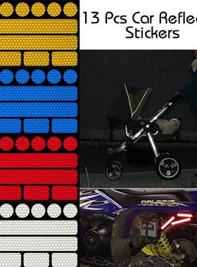 13Pcs Car Safety Reflective Strips Stickers Car Decal Sticke
