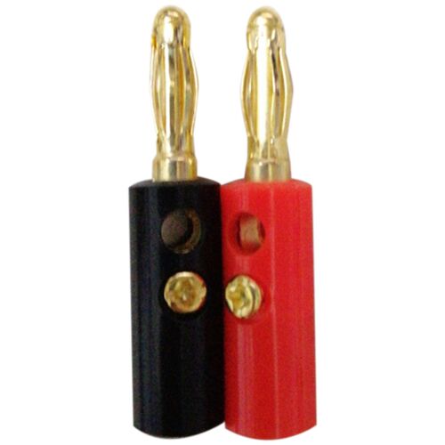 100Pcs 4mm Banana Plug Gold Plated Red + Black Lenth 40mm