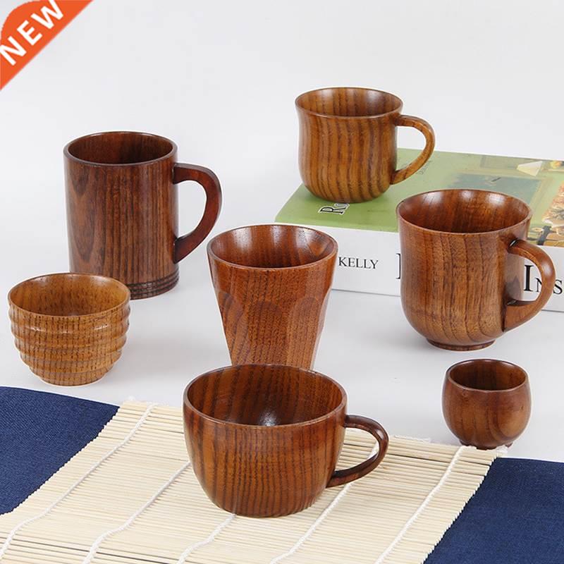 Japanese Style Wooden Cup Creative Jujube Wood Insulation Te