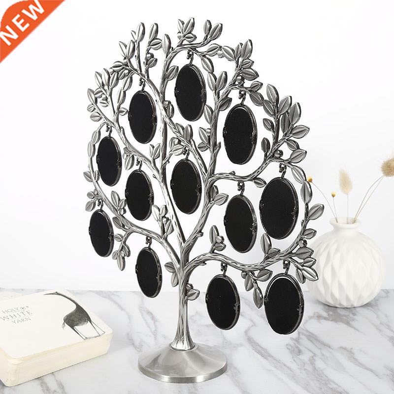 1 Pcs Metal Family Tree Picture 12 Frame Holder Hang Photo H
