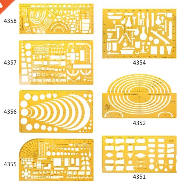 K Resin Flow Chart Symbol Drafting Template Ruler Stencil Me