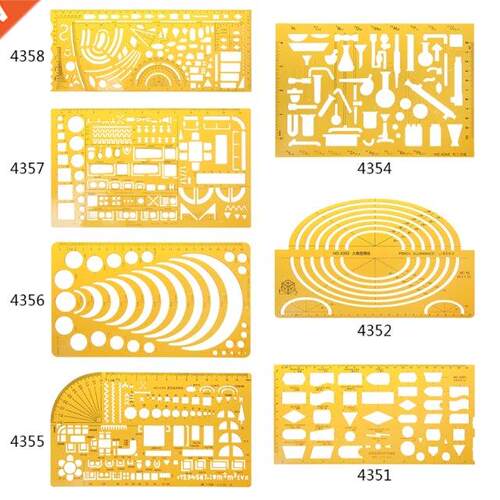 K Resin Flow Chart Symbol Drafting Template Ruler Stencil Me