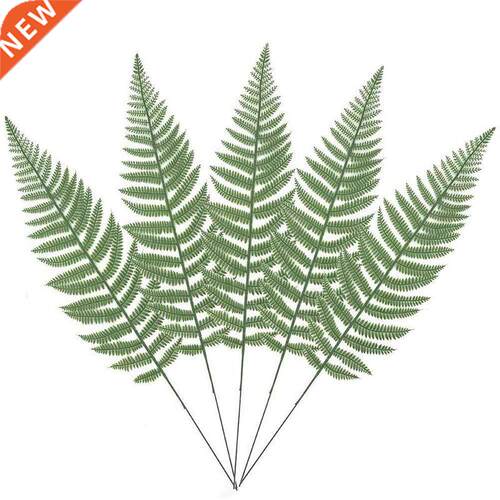10PCS Artificial Boston Fern Bush Plant Faux Leaves Green Pl