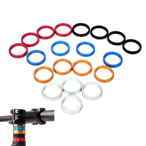 4Pcs/set quality 5mm Aluminum Alloy Headset Stem Spacer MTB