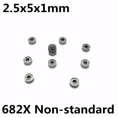 10Pcs 682X Open 2.5x5x1 mm Deep groove ball bearing Miniatur