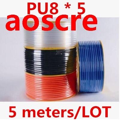 5m Pneumatic Hose PU Tube OD 8MM ID 5MM Plastic Flexible Pip