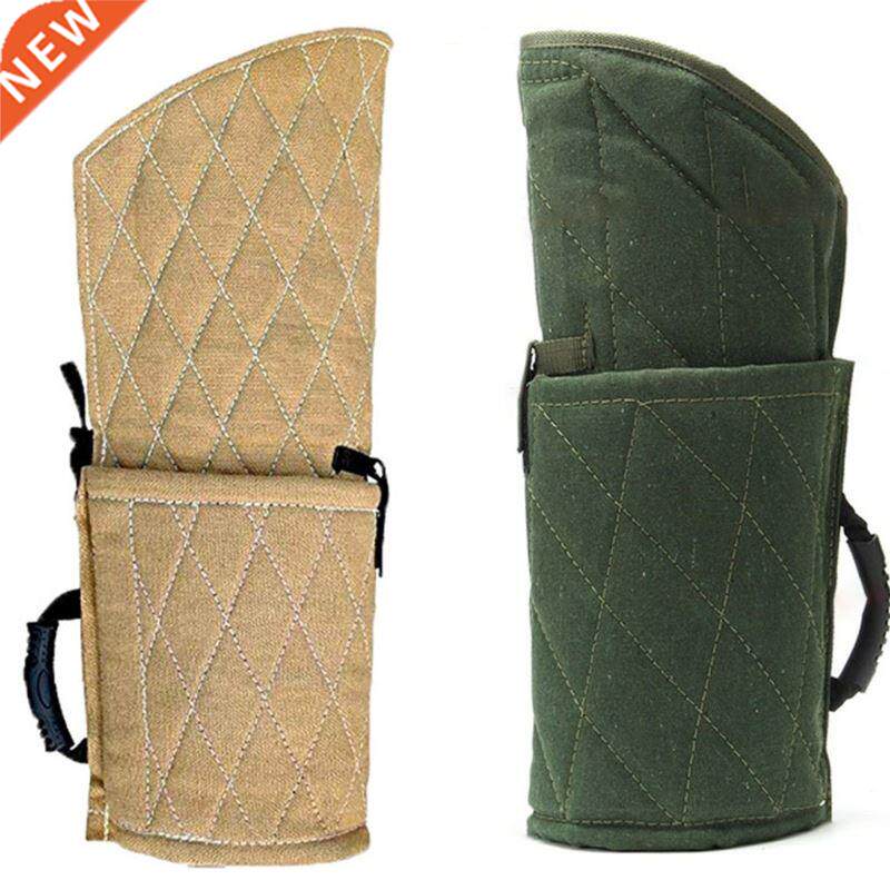 strong linen dog bite sleeve tugging puppy playing chewing t