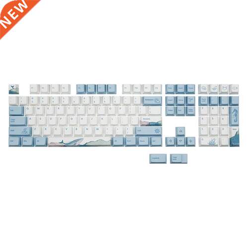 Dolphin Theme Keycaps 110 Cherry Keys PBT Keycaps Mechanical