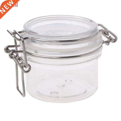 120ML Plastic Round Clip Top Storage Jar With Airtight Seal