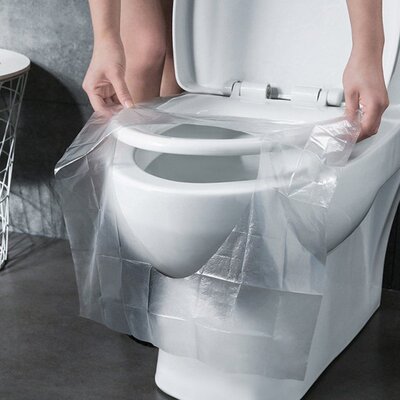 6pcs Universal Toilet Seat Cover Sticker Toilet Disposable W