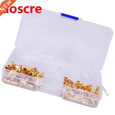 240 Pcs Bullet Connector Male Female 3.5 Golden Cable Termin