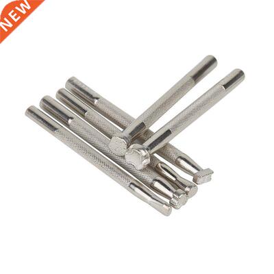 6Pcs Leather Stamping Printing Tools Kit Alloy Stamp Punch S