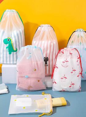 1pc Cartoon Drawstring Storage Bags Travel Shoes Clothes Und