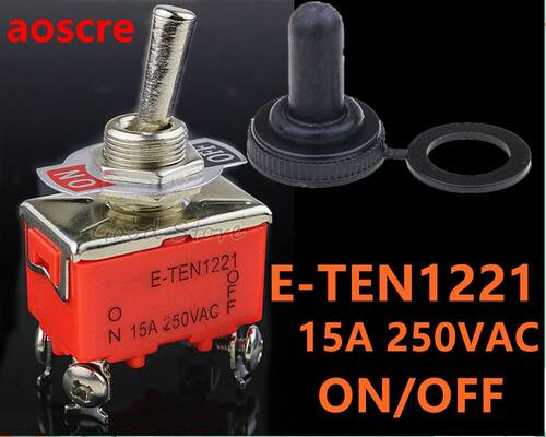 1PCS E-TEN1221 15A 250VAC 4PIN ON-OFF Toggle switch Rocker