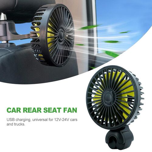 12V 24V Car Fan Portable Electric Fan Rear Seat Oscillating