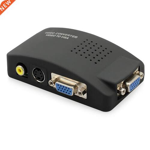 RCA Composite AV S-Video to VGA Converter Box CCTV DVR PC La