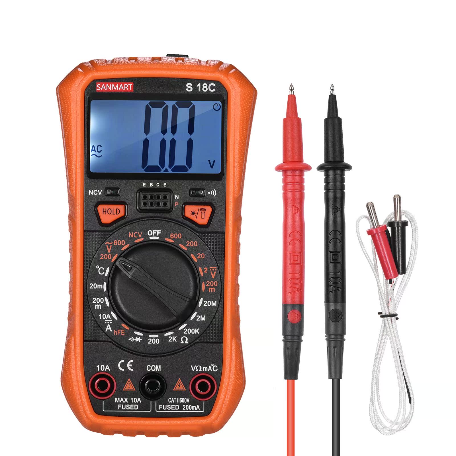 Digital Multimeter 2000 Counts Manual Range True RMS Tester