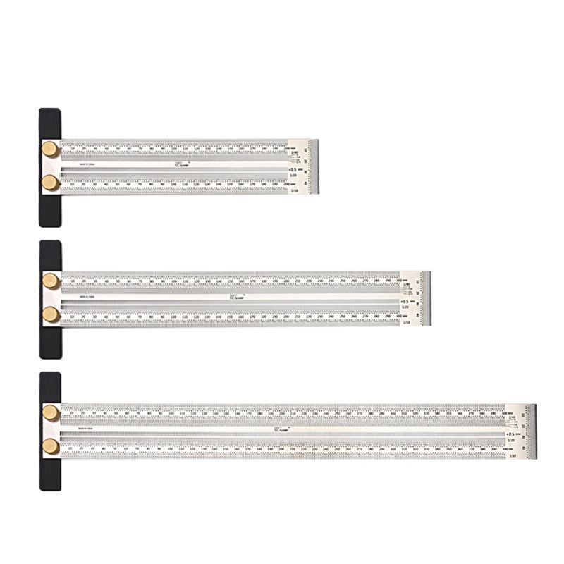 200/300/400mm Marking T-Rule Rules Woodworking Scriber Marki