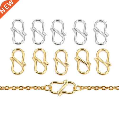 30-50pcs 316L Stainless Steel Strong S Shape DIY Bracelet Cl