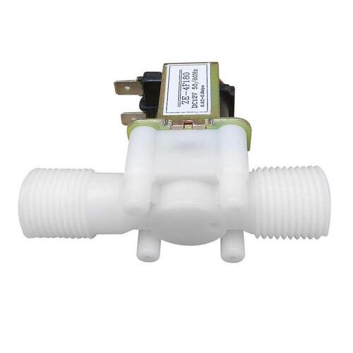 12V 1/2inch N/C Plastic Electric Solenoid Valve Magnetic Wat